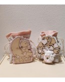 Bomboniera portaconfetti in legno rosa celeste in offerta
